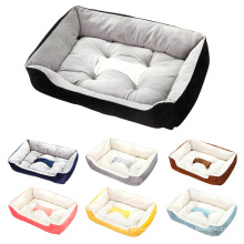 Amazon select supplier deluxe cheap pet sleeping comfortable dog warm soft rectangle pet bed